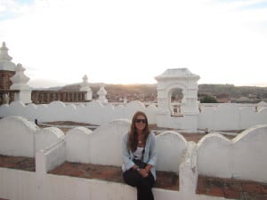 Enjoying the sunset in Sucre 