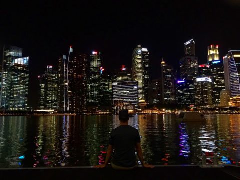 Singapore Skyline at Night